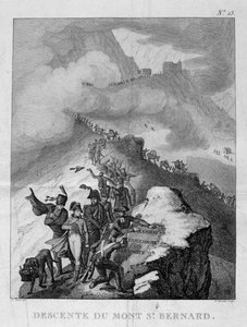 Der Abstieg vom Mont St. Bernard, 1800