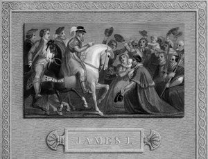 Der Einzug von James I in London, ca. 1603, 19. Jahrhundert von Unbekannt