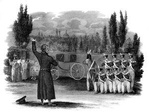 Die Hinrichtung von Marschall Ney, Frankreich, 1816 von Unbekannt