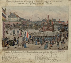 Die Hinrichtung von Robespierre und seinen Anhängern am 28. Juli 1794 von Unbekannt