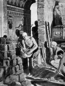Die endgültige Innenausstattung und Versiegelung des Grabes von Tutanchamun, Ägypten, 1325 v. Chr. 1933-1934 von Unbekannt
