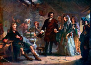 Das erste Treffen von Prinz Charles und Flora Macdonald auf der Insel South Uist von Unbekannt