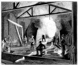 Die Gießerei oder das Gießhaus, Butterley Eisenwerke, Derbyshire, 1844