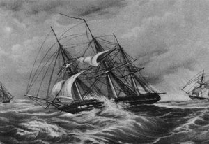 Die Fregatte Kreiser und die Schaluppe Ladoga an der Küste Amerikas, 1900er-1910er