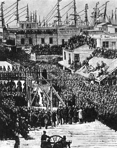 Die Hinrichtung von Hetherington und Brace, San Francisco, 29. Juli 1856 (1954) von Unbekannt