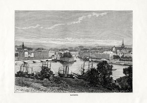 Der Hafen von Bayonne, Frankreich, 1879