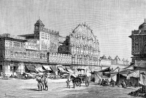 Die Hauptstraße in Jaipur, Indien, 1895