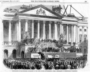 Die Amtseinführung von James Buchanan als Präsident, Washington, 1857