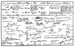 Heiratsurkunde des Herzogs und der Herzogin von Kent von Unbekannt