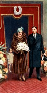 Die Hochzeit des Herzogs und der Herzogin von Kent, November 1934, um 1935 von Unbekannt