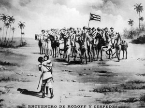 Das Treffen von Roloff und Cespedes von Unbekannt