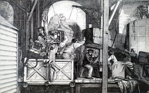 Der Transport von Fracht von Unbekannt