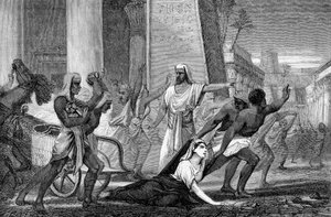Der Mord an Hypatia, neuplatonische Mathematikerin und Philosophin, 415 Mitte 19. Jahrhundert von Unbekannt