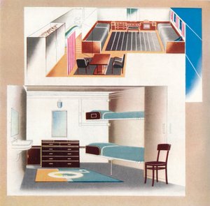 Der neue Orient-Liner trägt zu einem neuen Standard der Dekoration bei, 1935 von Unbekannt