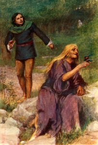Die alte Frau war vertieft ins Spiel mit dem Vogel, 1917