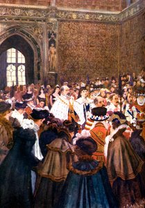 Die Eröffnung des Parlaments durch König Edward VII., ca. 1905 von Unbekannt