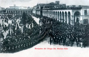 Der Empfang von Bischof Mariano Soler, Montevideo, Uruguay von Unbekannt