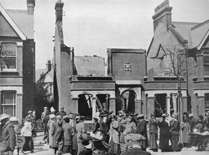 Das Ergebnis eines Luftangriffs: Ein zerstörtes Haus in Southend