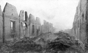 Die Ruinen von Albert, Somme, Frankreich, 23. September 1914 von Unbekannt