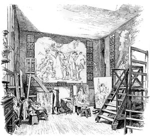 Das Atelier von Paul-Jacques-Aimé Baudry, ca. 1880-1882 von Unbekannt