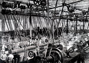 Die Werkzeug- und Drehmaschinenwerkstatt der Robert Stephenson and Company