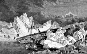 Das Wrack der Hansa. Zweite deutsche Nordpolarexpedition, 1870