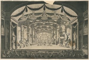 Theaterinnenraum mit Aufführung