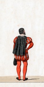 Theaterkostümentwurf für Shakespeares Stück, Heinrich VIII., 19. Jahrhundert von Unbekannt