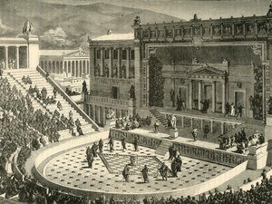 Theater des Dionysos in Athen, 1890