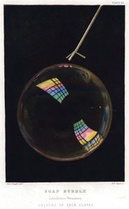 Thomas Young 1773-1829, Dünne Filme illustriert durch Seifenblase, 1872 von Unbekannt