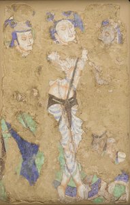 Drei Figuren, aus Höhle 224, 4.-6. Jahrhundert von Unbekannt