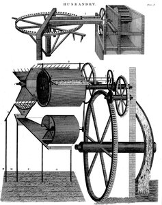 Dreschmaschine von Andrew Meikle, schottischer Erfinder und Mühlenbauer