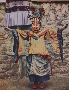 Tibetischer Lama im Teufelstanzkostüm, ca. 1935