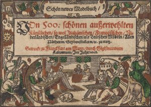 Titelseite aus Schön neues Modelbuch Seite 1r, 1608 von Unbekannt