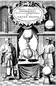 Titelseite von Experimenta Nova, ut vocant, Magdeburgica, de vacuo Spatio, Amsterdam, 1672 von Unbekannt