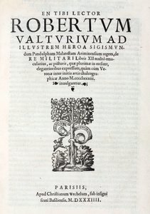 Titelseite von Valturios 