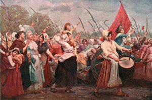 Nach Versailles, ein Vorfall in der Französischen Revolution, um 1894, um 1902 von Unbekannt