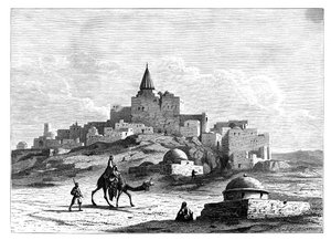 Grab von Jona, nahe der Moschee, auf dem künstlichen Hügel von Nabbi Yunis, Ninive, Assyrien, um 1890