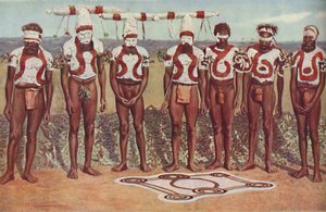 Totemistische Rituale unter den australischen Schwarzen, ca. 1935 von Unbekannt
