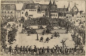 Turnier zur Zeit von Heinrich I. dem Vogler 938, ca. 1575