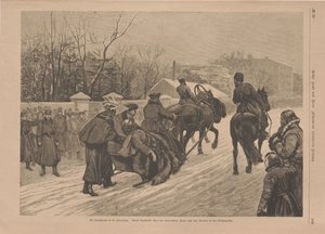 Transport des verwundeten Zaren Alexander II. nach dem Attentat, 1881 von Unbekannt