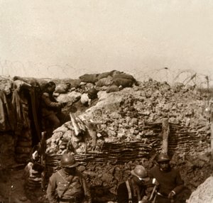 Schützengräben, Champagne, Nordfrankreich von Unbekannt