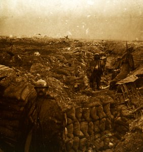 Schützengräben an der Frontlinie, Moulin de Souain, Nordfrankreich, ca. 1915 von Unbekannt
