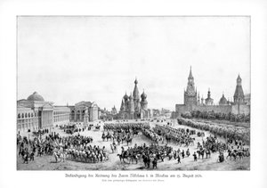 Zar Nikolaus I. von Russland in Moskau, 19. August 1826, 1900 von Unbekannt