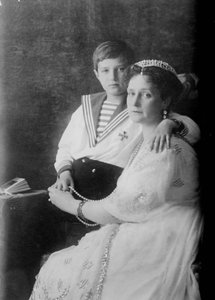 Zarewitsch Alexei von Russland und Zarin Alexandra, um 1910 von Unbekannt