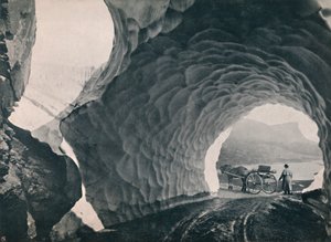 Tunnel durch Schnee, Hauklid Pass, 1914