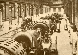 Turbo-Generatoren im Neasden-Kraftwerk, Metropolitan Railway, 1930 von Unbekannt