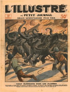 Zwanzig Elefanten in den Flammen, 1932