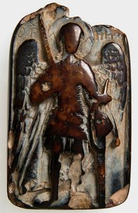 Zweiseitiger Anhänger mit Erzengel Michael und Daniel in der Löwengrube, Byzantinisch von Unbekannt