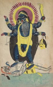 Zwei Aspekte von Kali: Kali tanzt auf Shiva, ca. 1880 - 1890 von Unbekannt